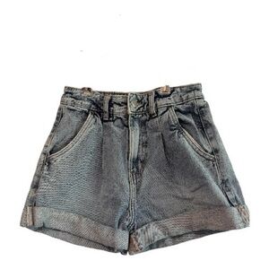 Refuge Denim Mom Shorts High Waisted Vintage Style Cuffed Jean Shorts Sz 03